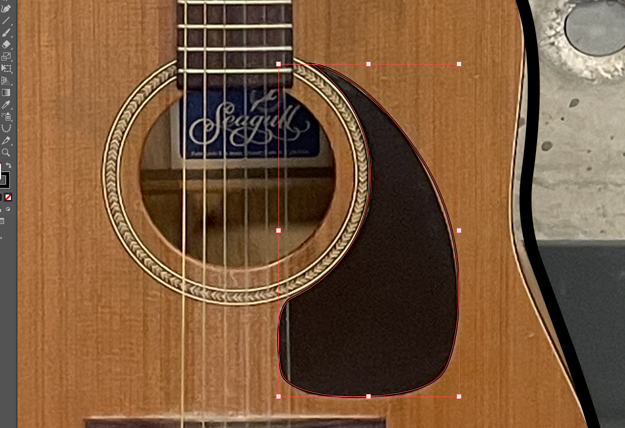 Svg trace of the pick-guard