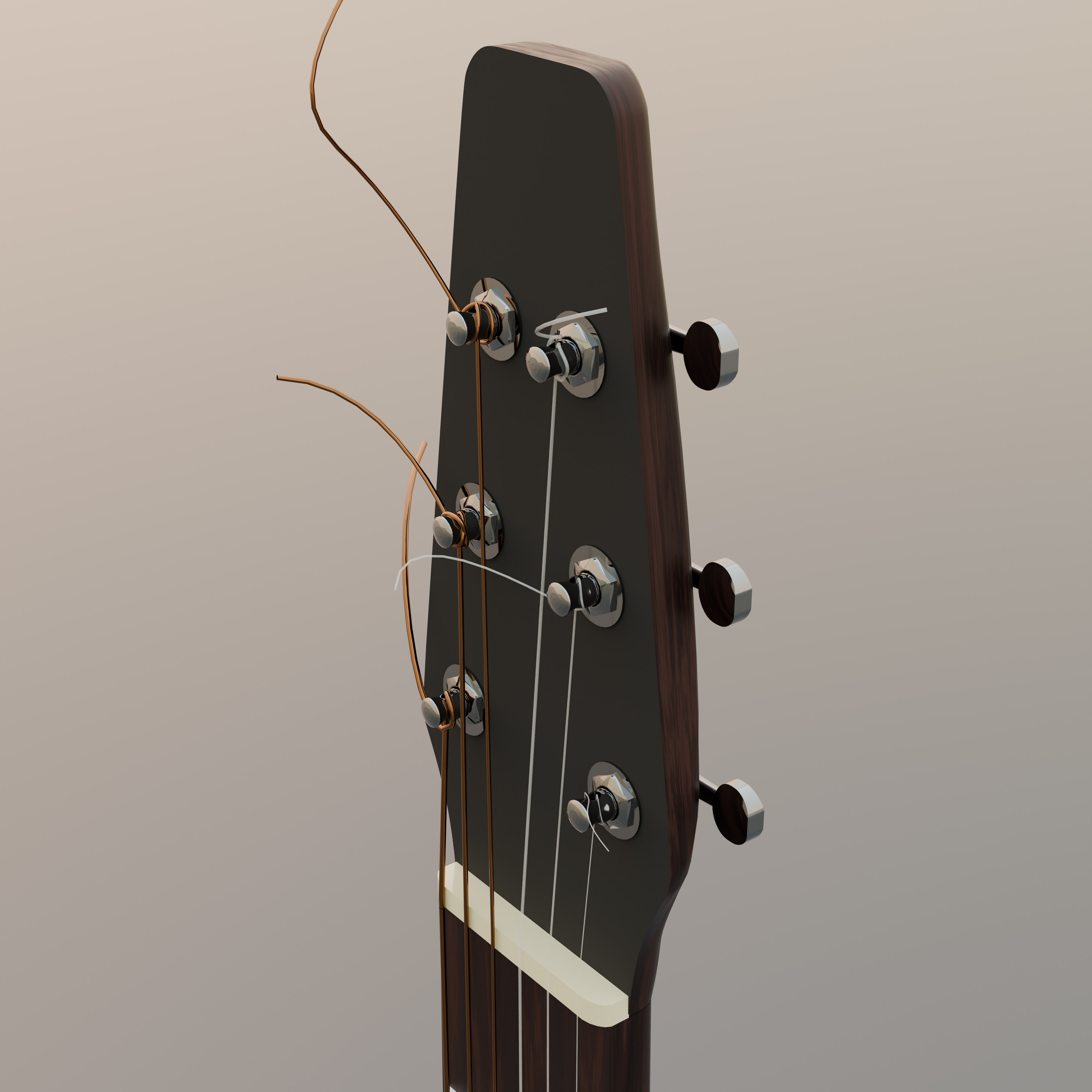 Render 3 (three of the strings are brass, three are nylon)
